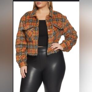 |NWT| SPOON JEANS Plaid Double Pocket Shacket